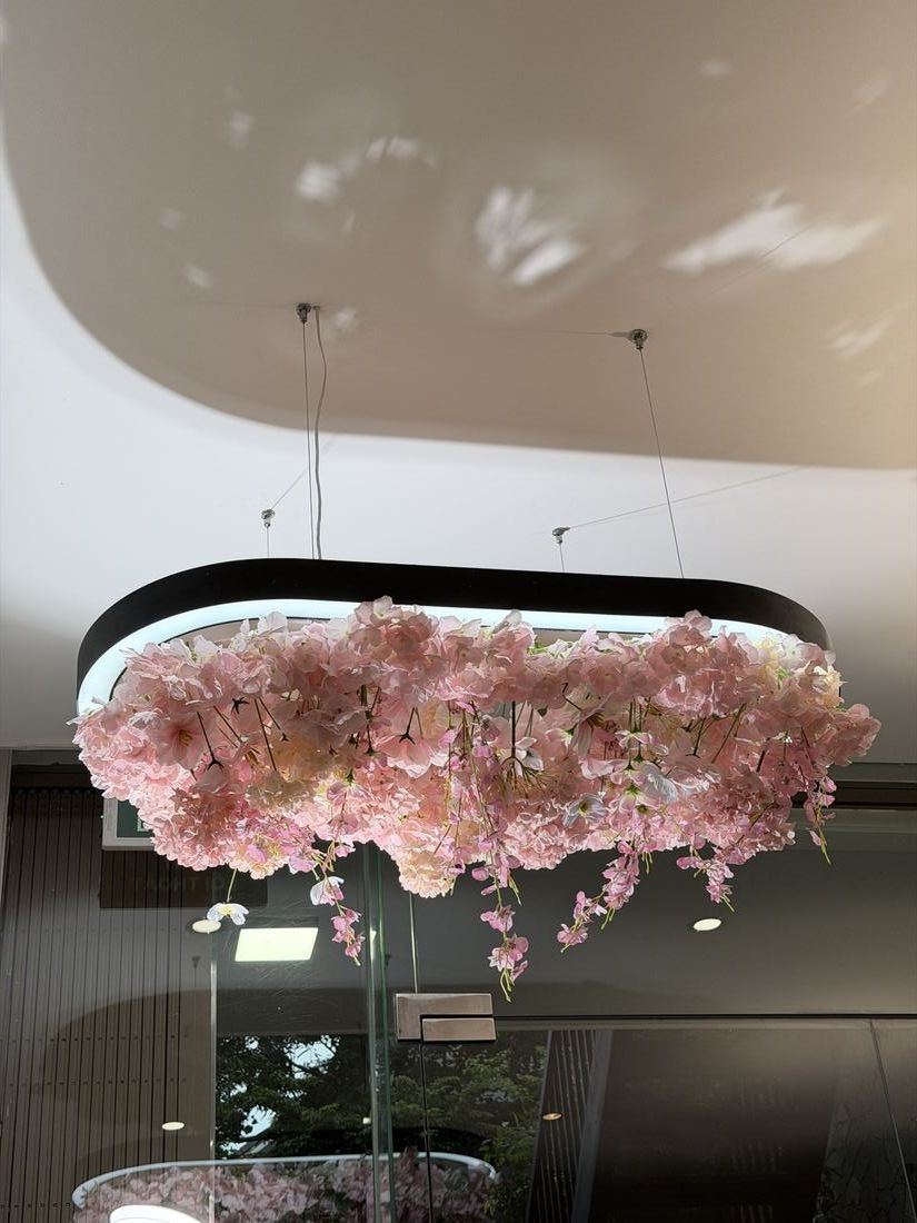 Reborn Nails & Retreat salon Da Nang · cherry blossom chandelier